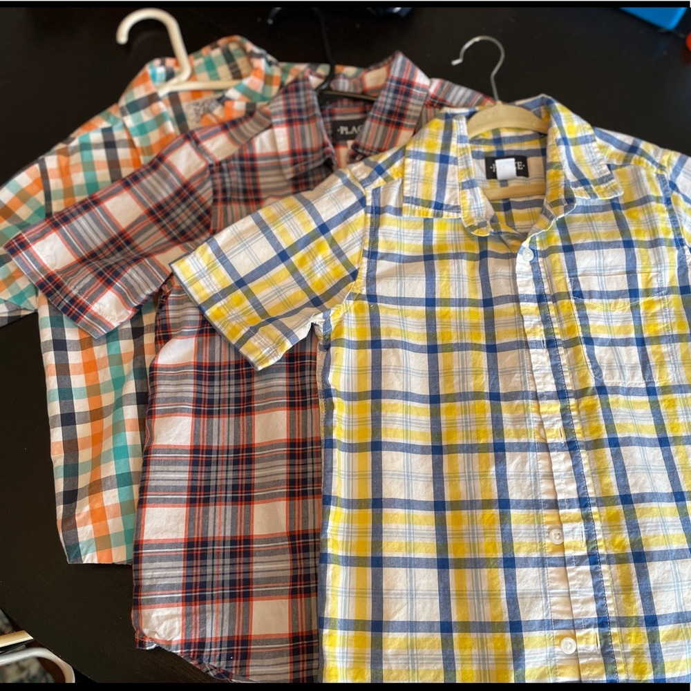 Bundle of (3) button down 7/8 short sleeve shirts